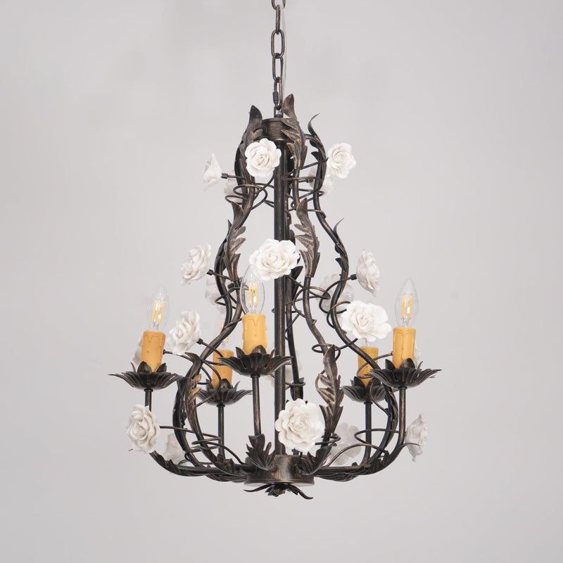 Araeyra Postmodern Luxury Rose Ceramic Chandelier - Letslighting