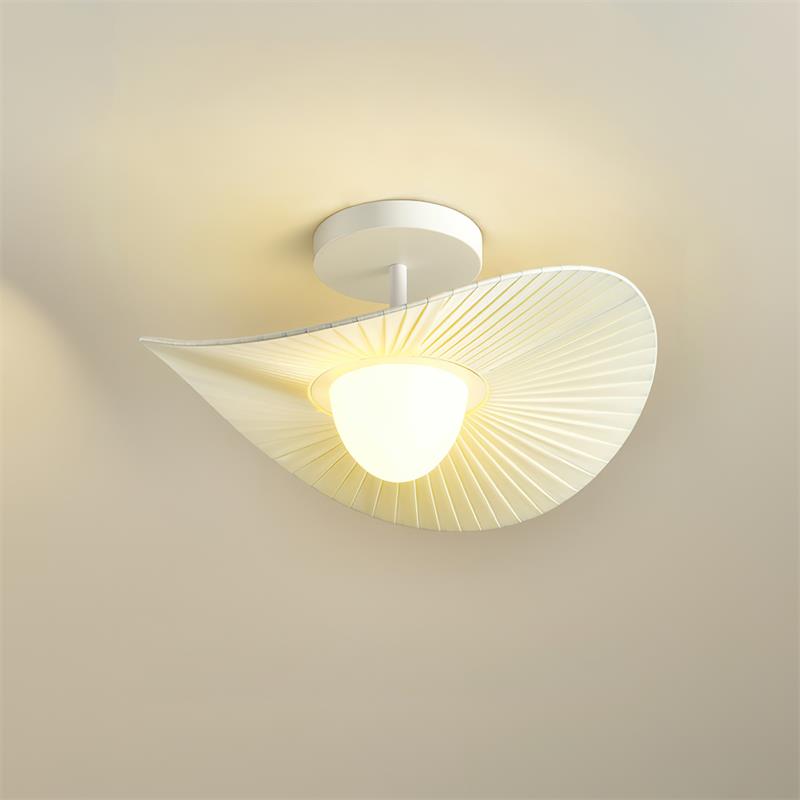 Florina Ceiling Light Fabric Ribbed Fan Shape Minimalist - Letslighting