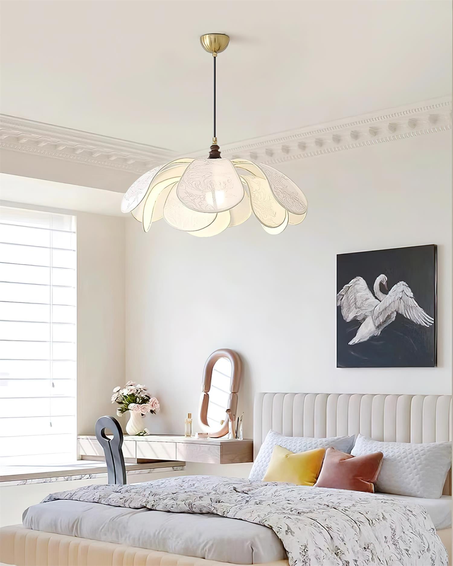 Savoy Pendant Lamp Fabric Shade - Letslighting