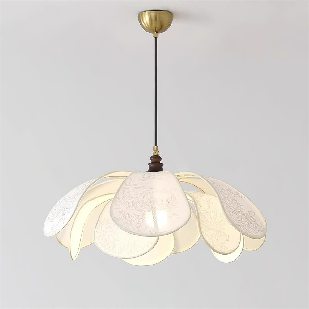 Savoy Pendant Lamp Fabric Shade - Letslighting