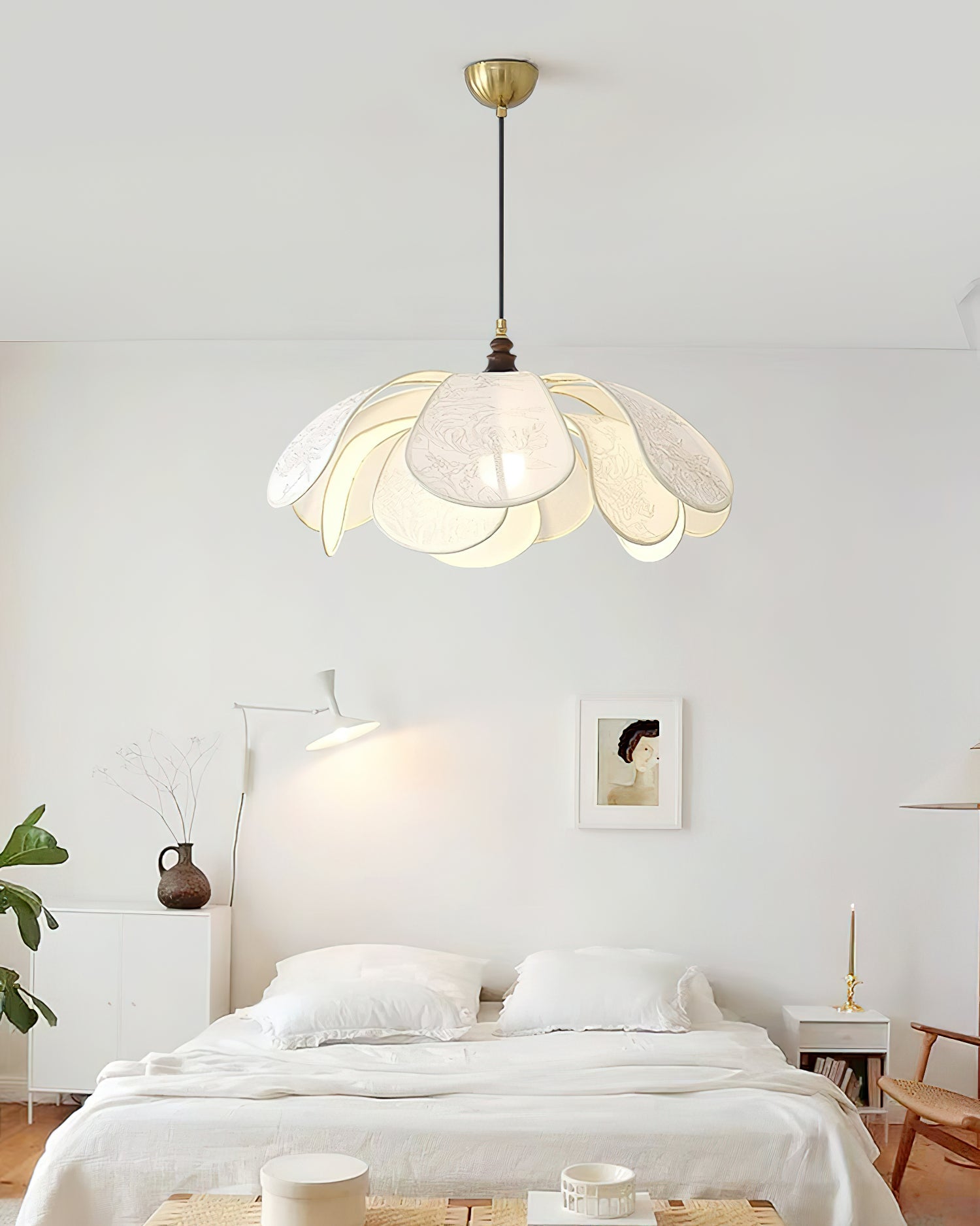 Savoy Pendant Lamp Fabric Shade - Letslighting