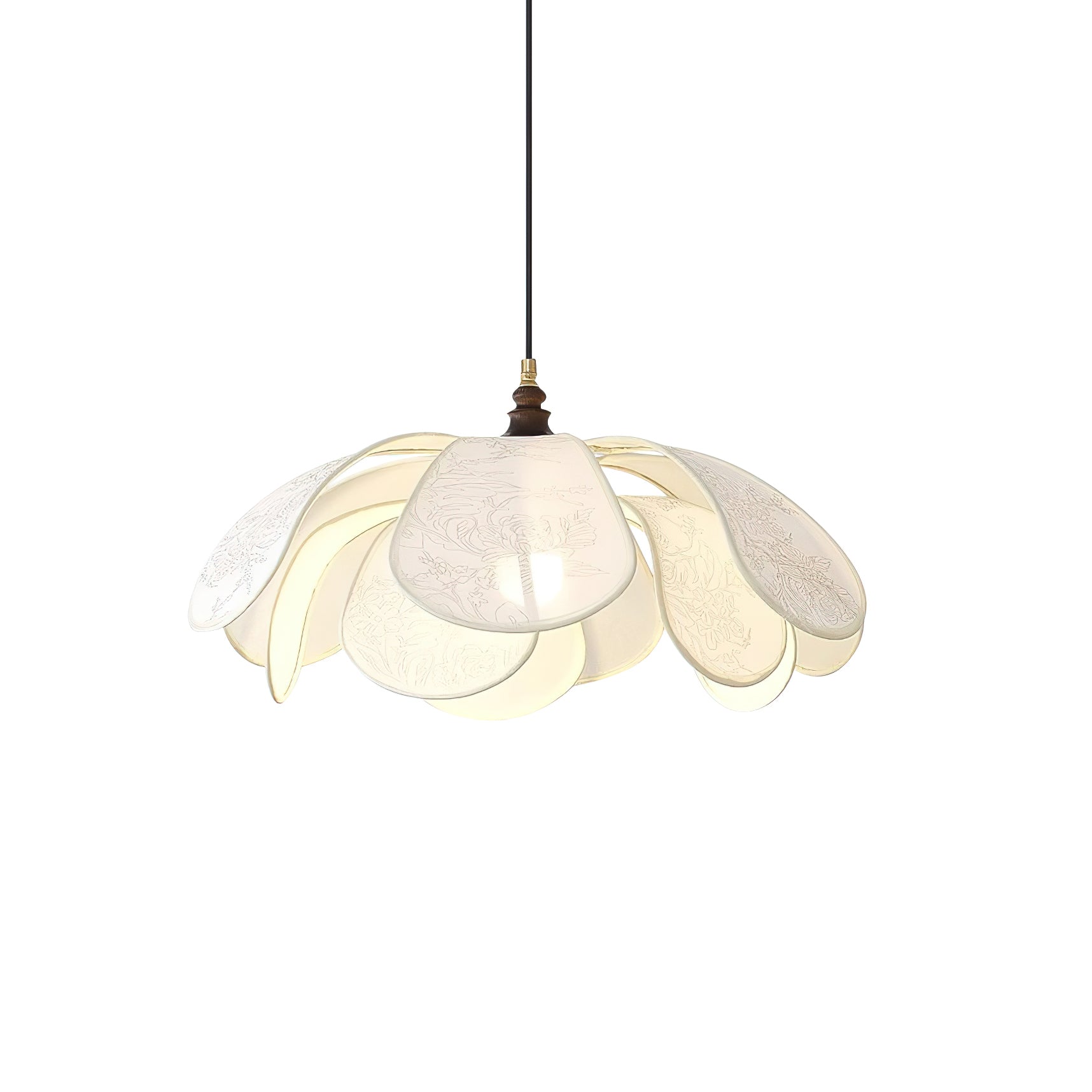 Savoy Pendant Lamp Fabric Shade - Letslighting