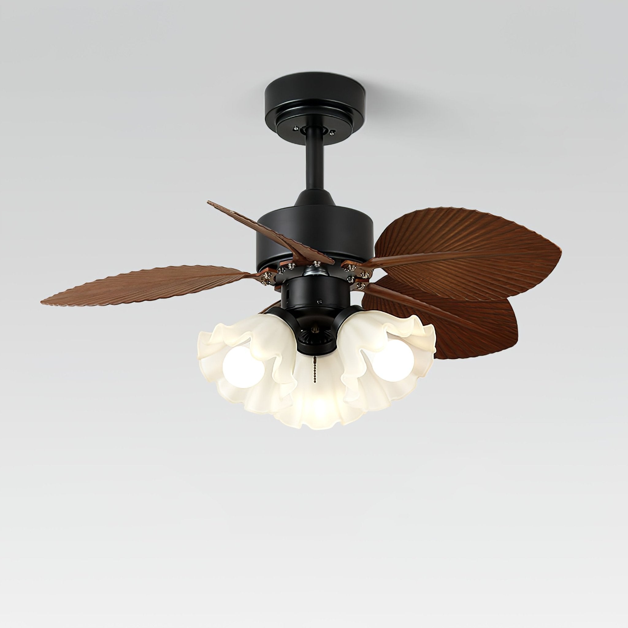 Rosalyn Vintage Wood Ceiling Fan Light - Blowlighting
