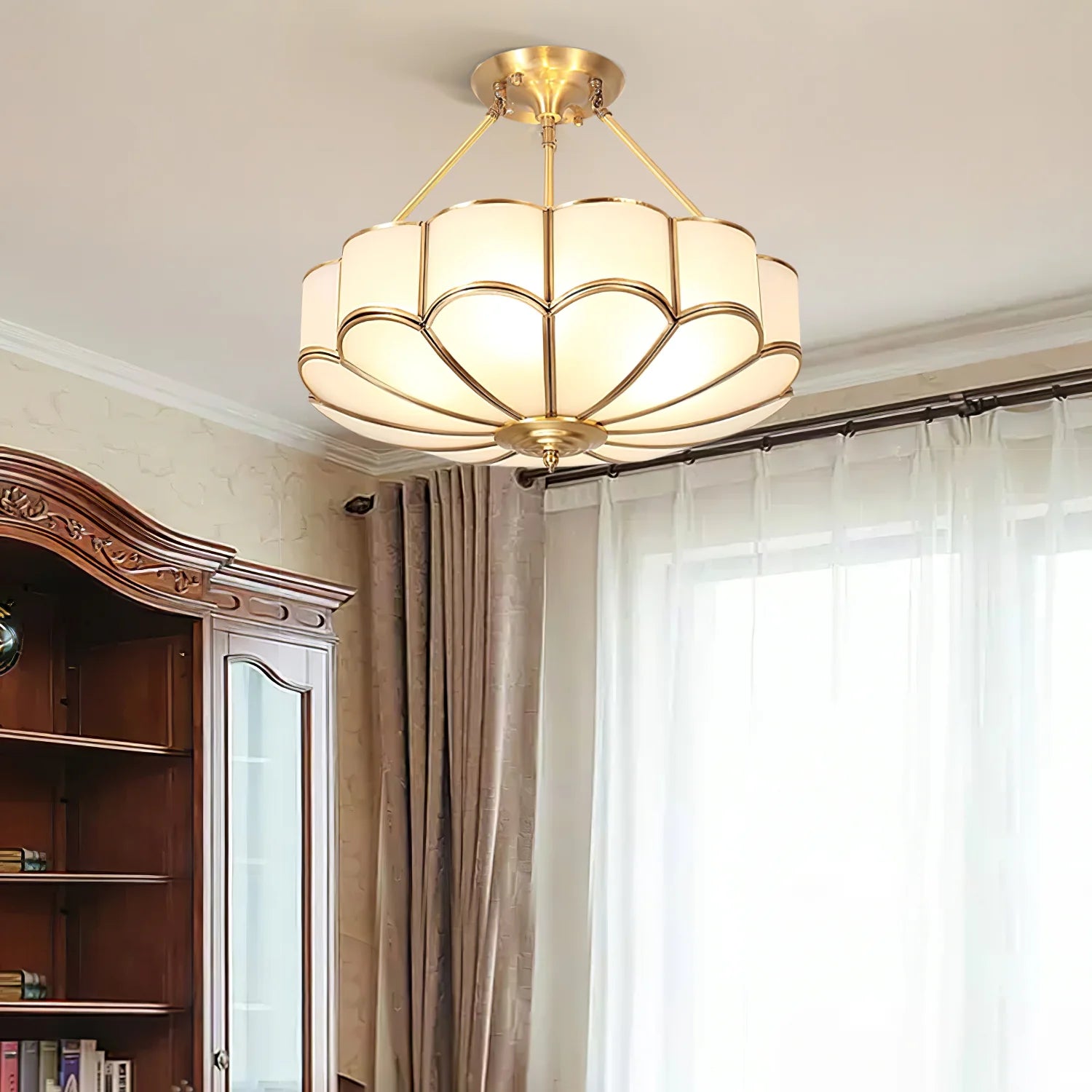 Tiffany Modern Flower Shape Glass Ceiling Light - Letslighting