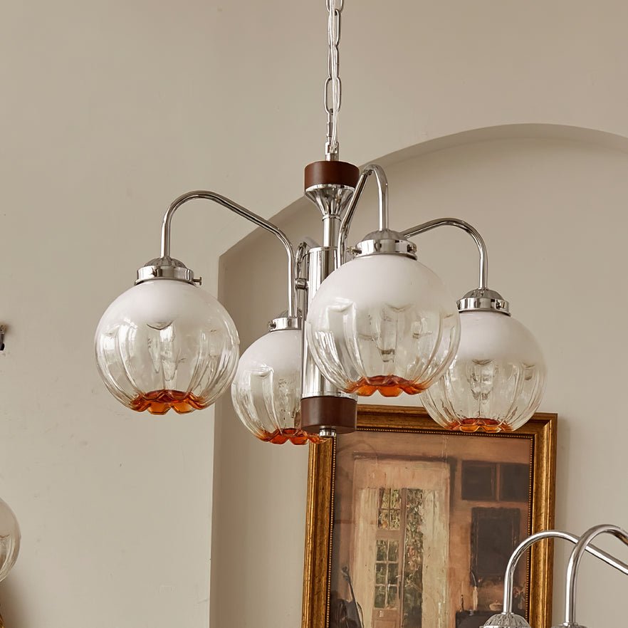 Ulliria Nordic Art Flower Walnut Glass Chandelier - Letslighting
