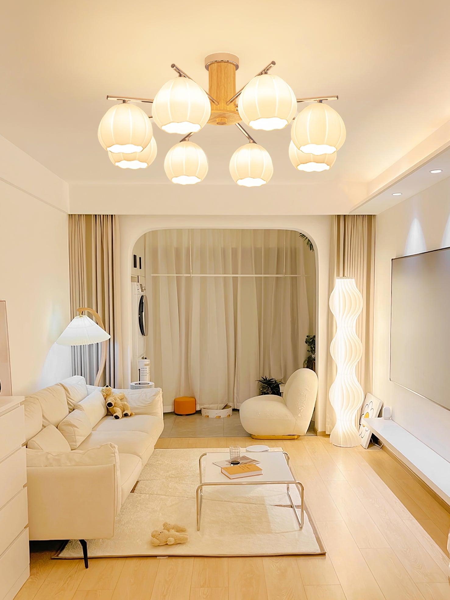 Ezoror Nordic Art Flower Buds Glass Ceiling Lamp - Letslighting