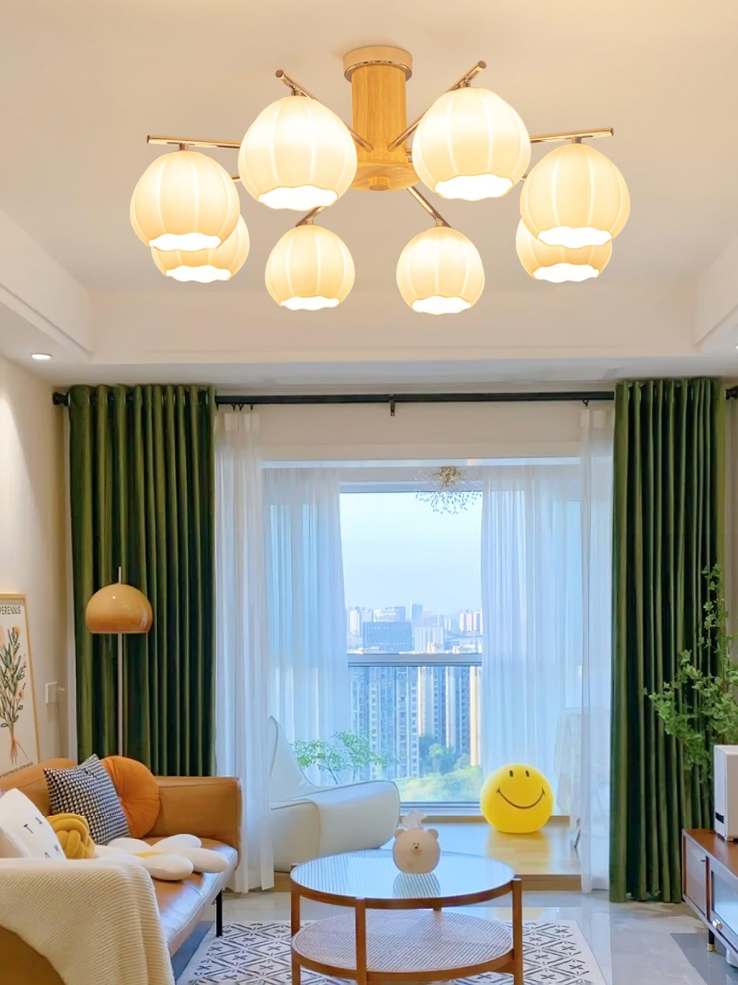 Ezoror Nordic Art Flower Buds Glass Ceiling Lamp - Letslighting