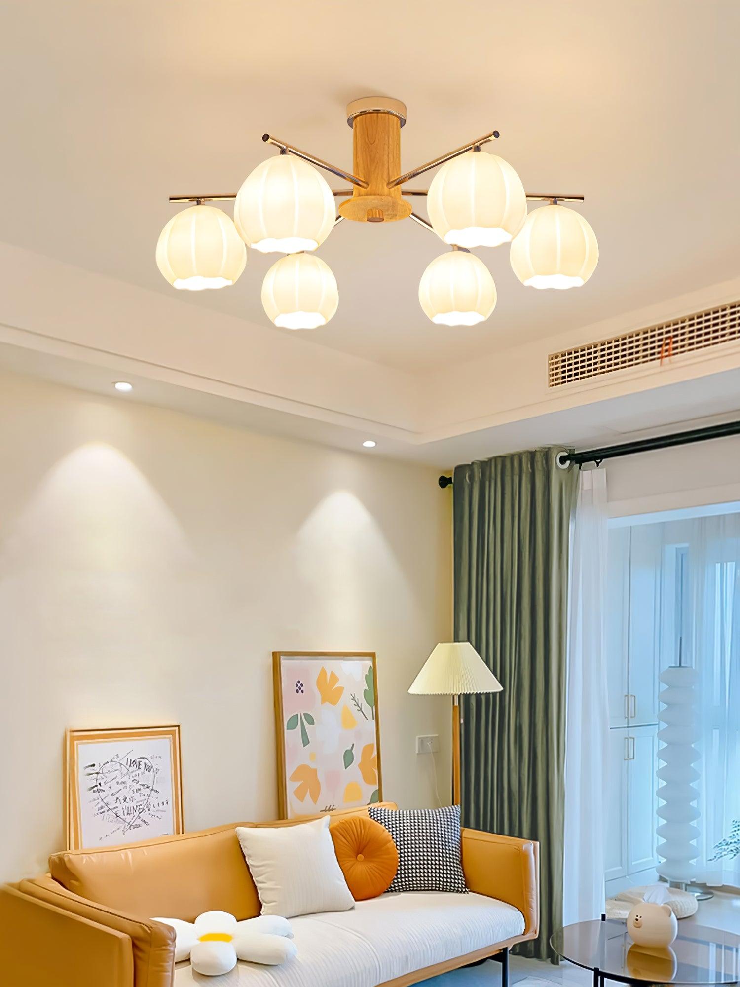 Ezoror Nordic Art Flower Buds Glass Ceiling Lamp - Letslighting