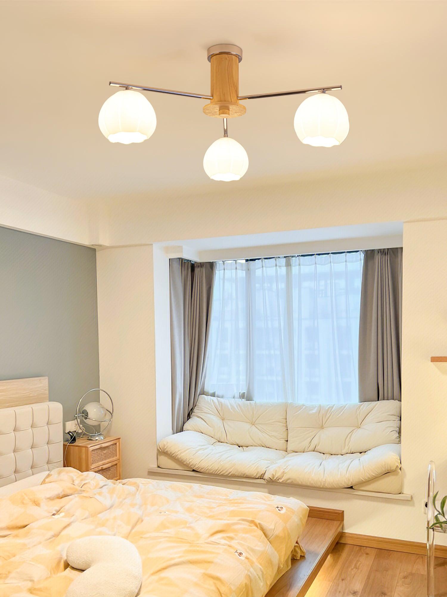 Ezoror Nordic Art Flower Buds Glass Ceiling Lamp - Letslighting