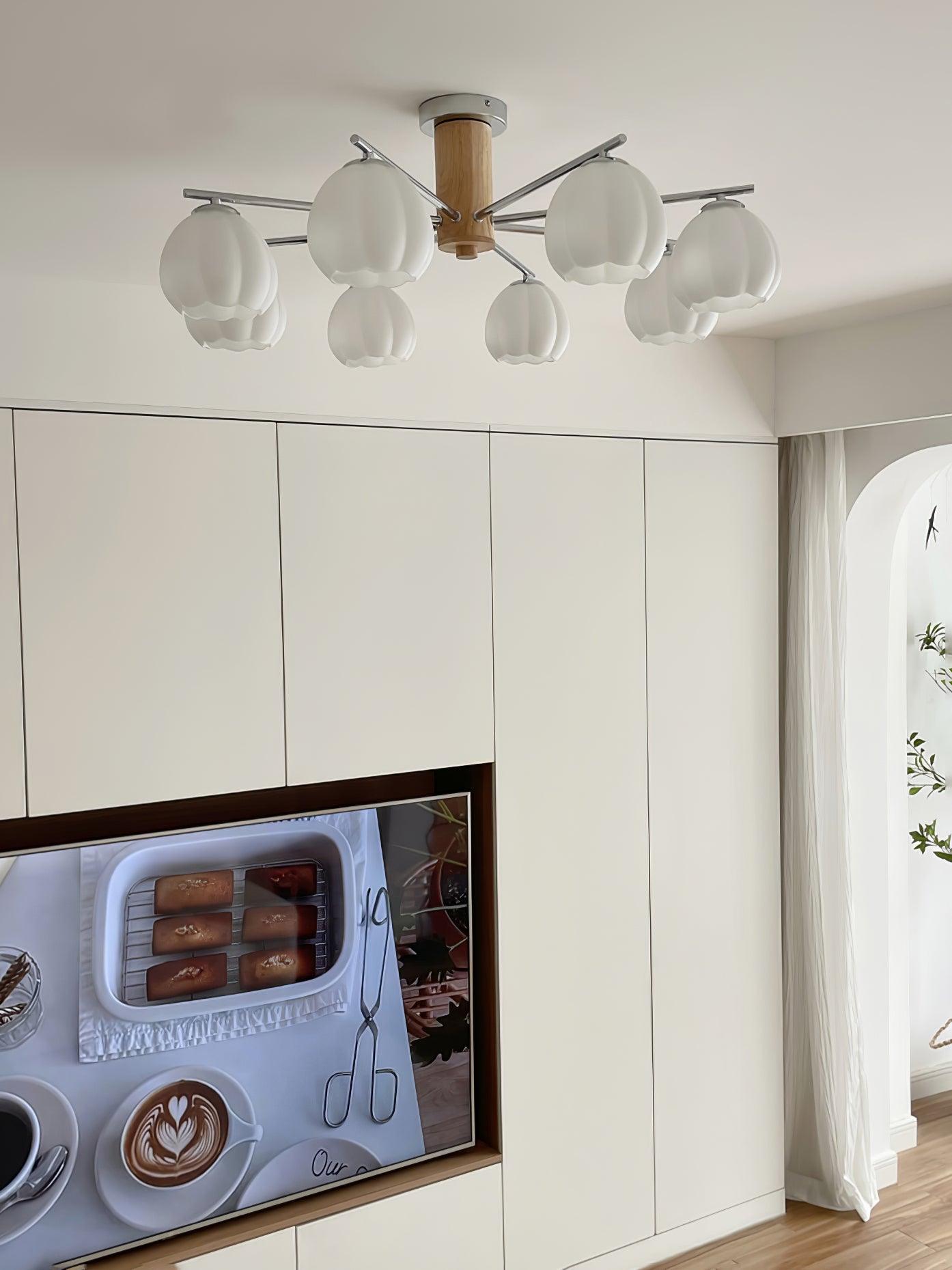 Ezoror Nordic Art Flower Buds Glass Ceiling Lamp - Letslighting