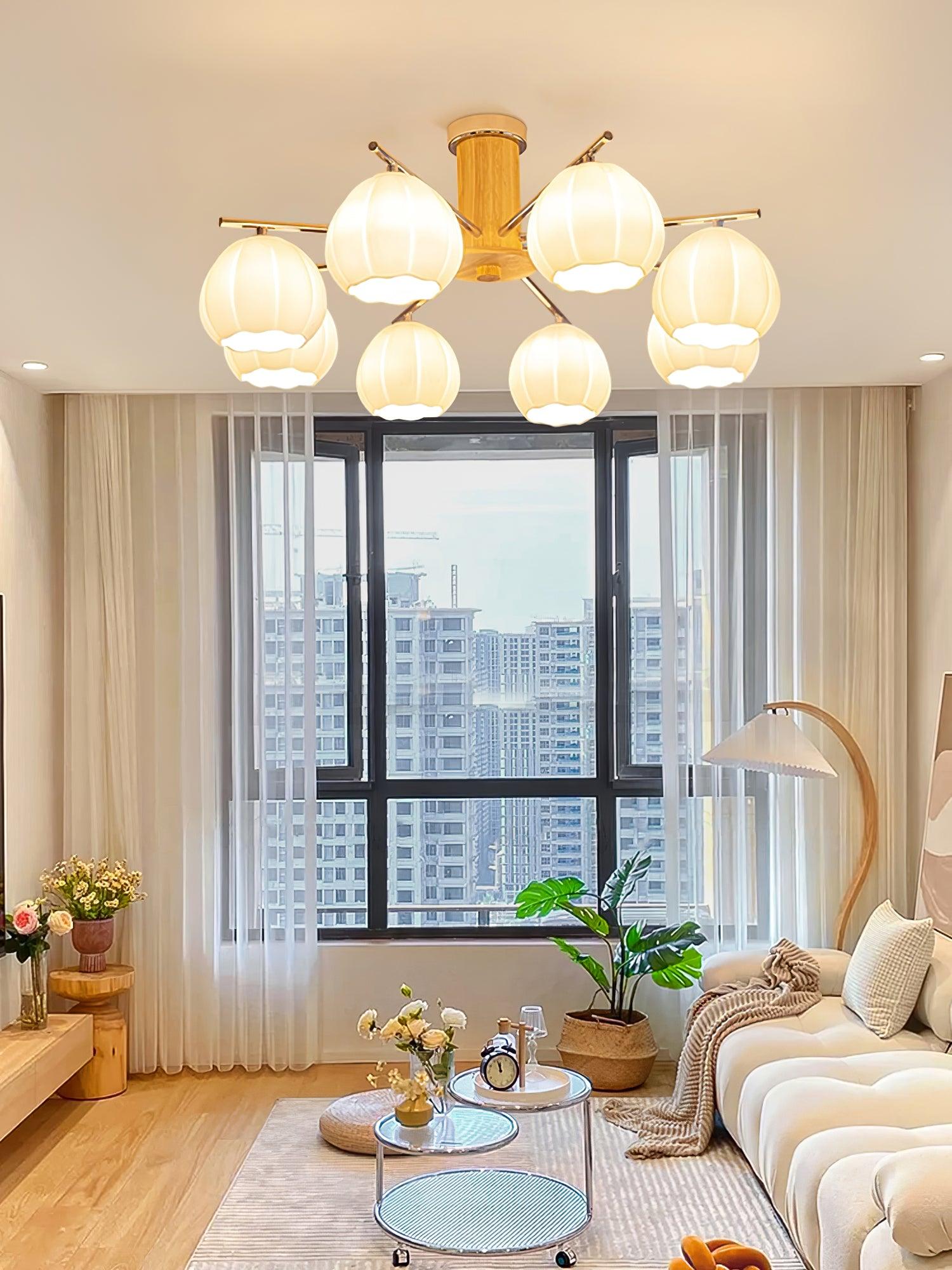 Ezoror Nordic Art Flower Buds Glass Ceiling Lamp - Letslighting