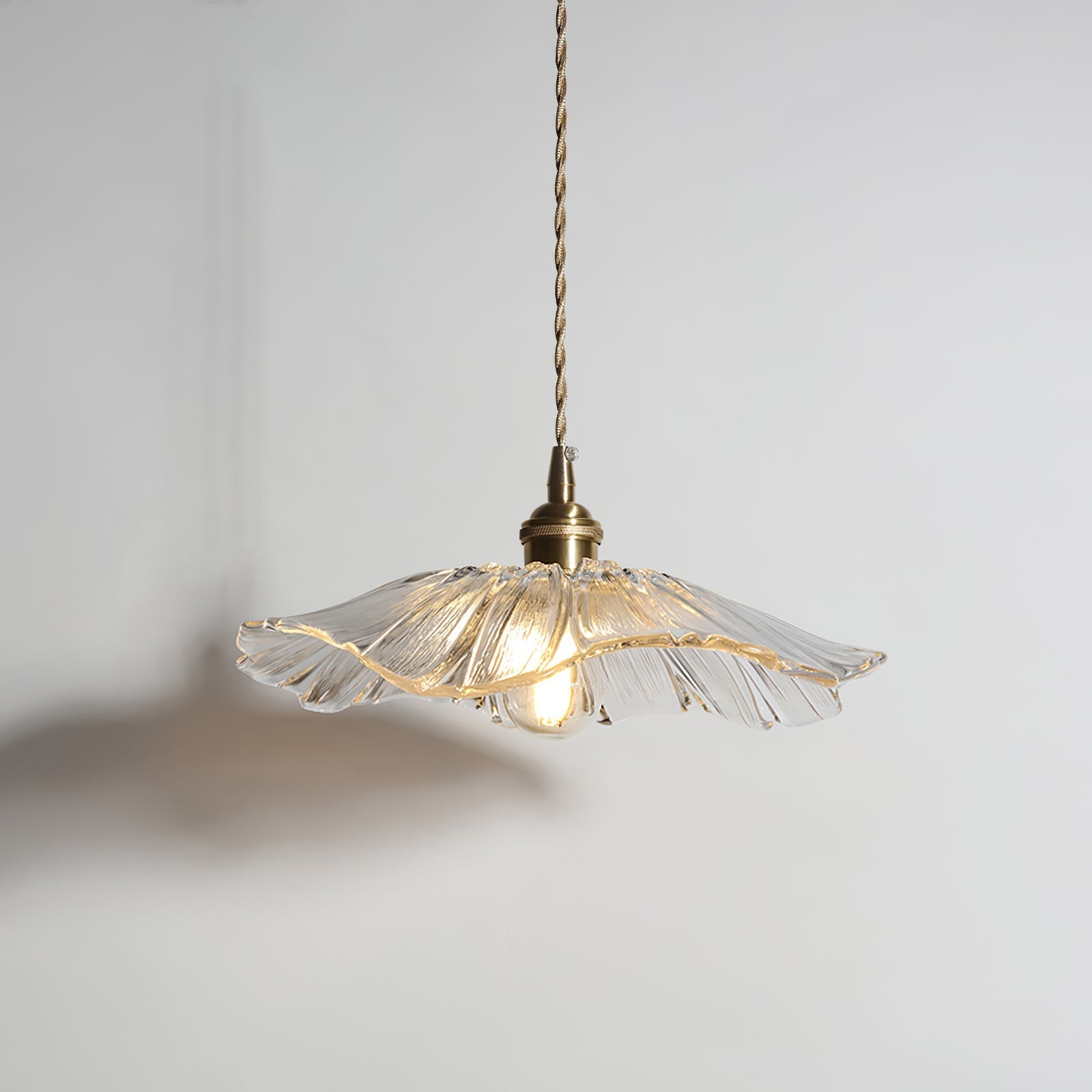 Aria Flower Glass Hanging Pendant Light Hardwire / Plug