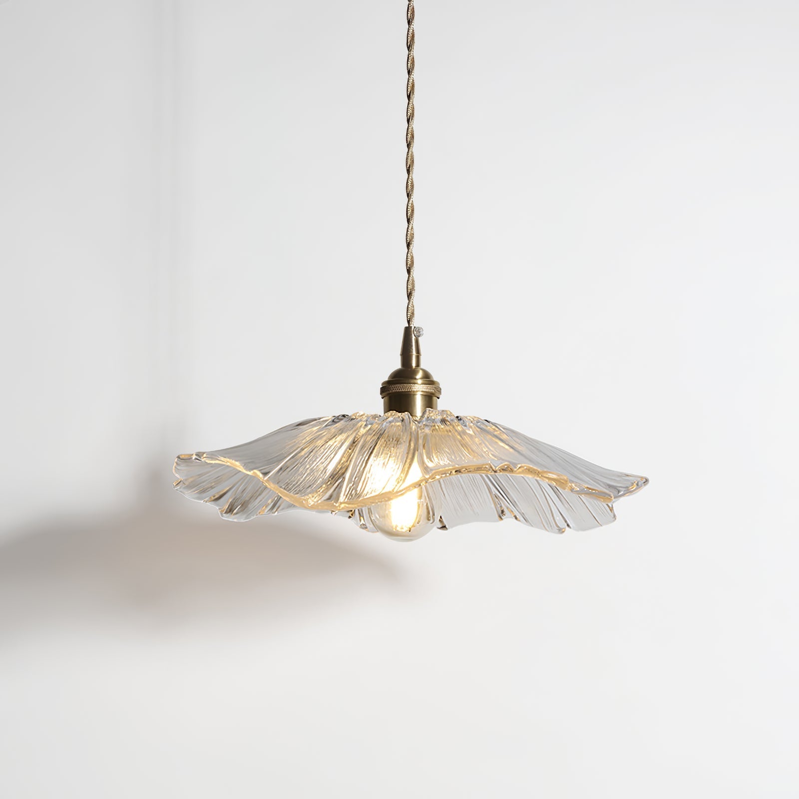 Aria Flower Glass Hanging Pendant Light Hardwire / Plug