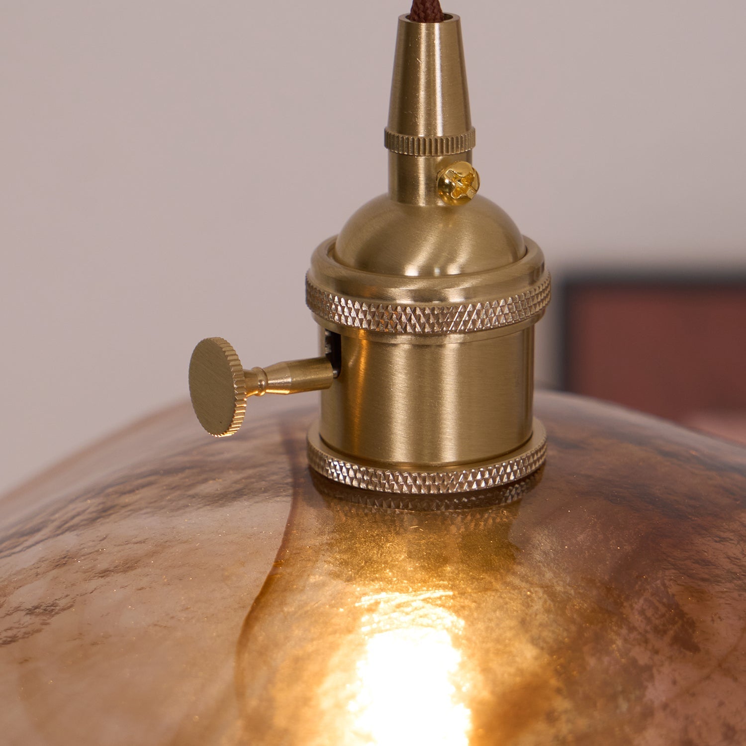 Utalira Art Flower Petal Swag Brass Glass Pendant Light - Letslighting