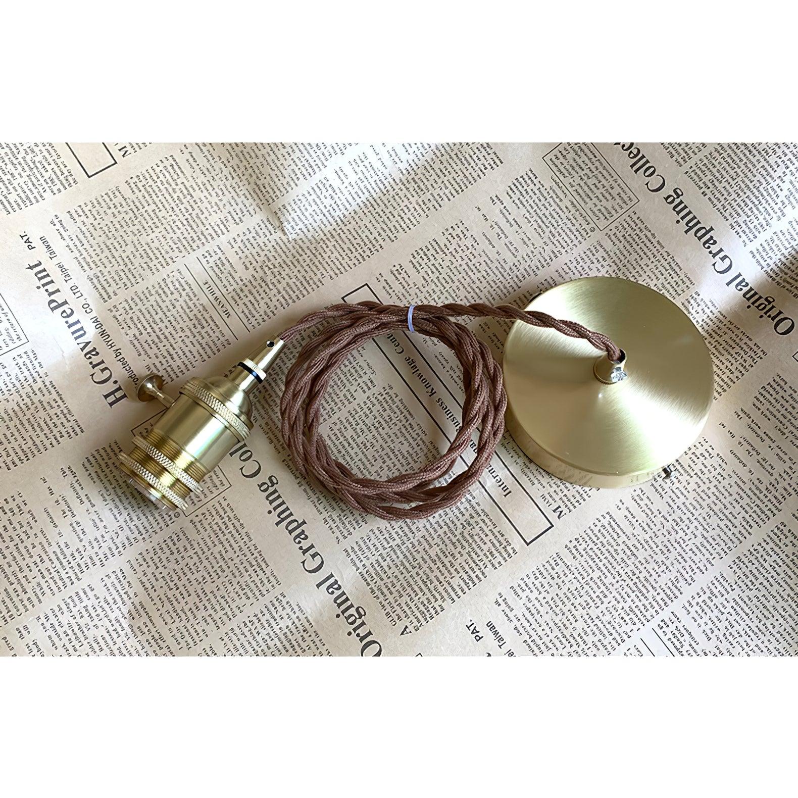 Utalira Art Flower Petal Swag Brass Glass Pendant Light - Letslighting