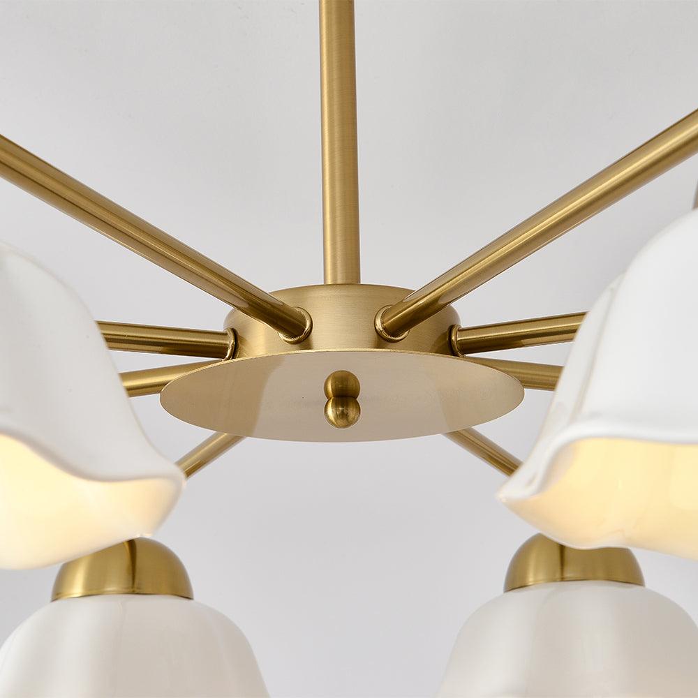 Zasila Nordic Art Flower Shade Ceramics Chandelier - Letslighting