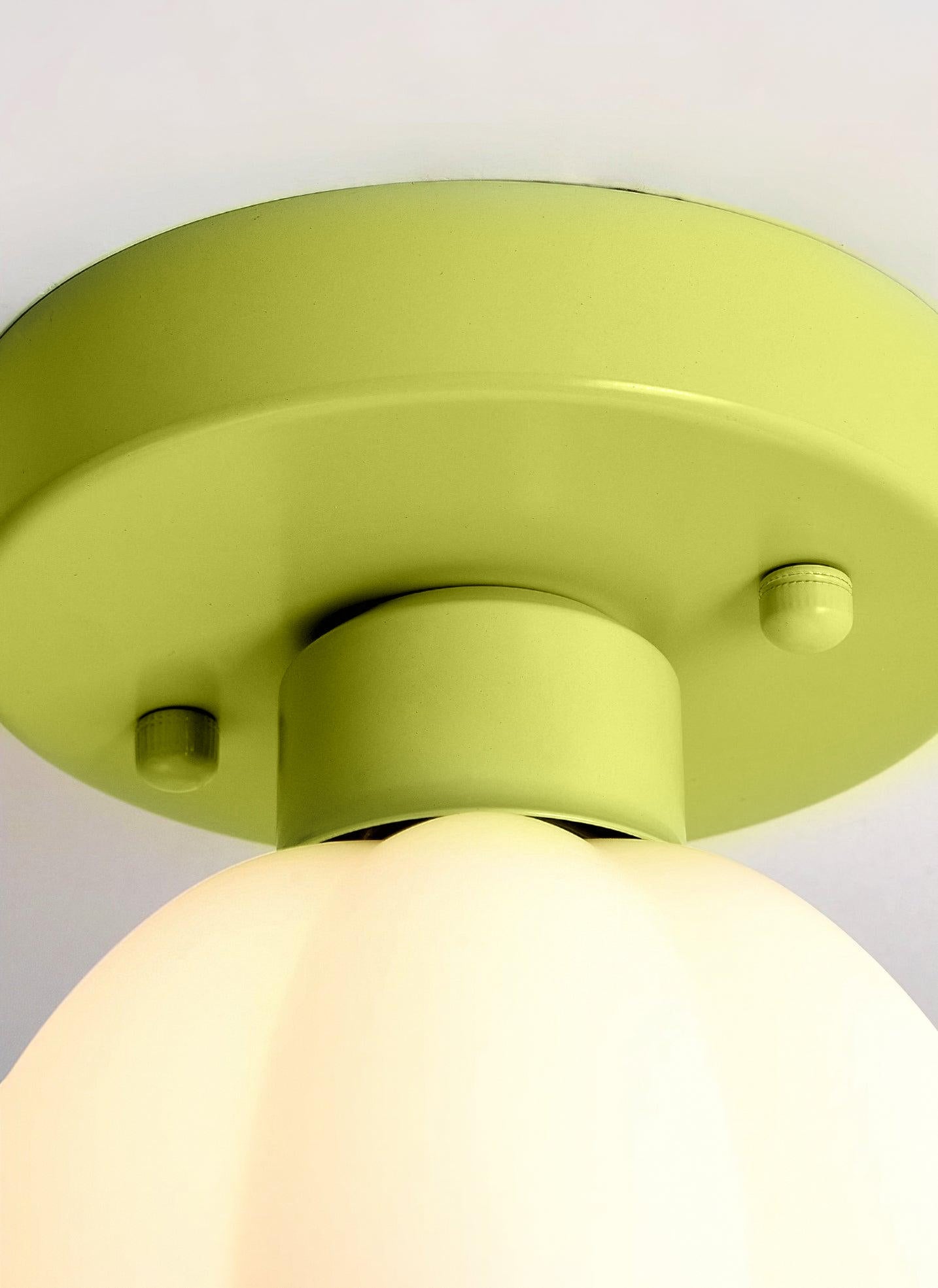 Zevinora Flower Shaded Glass Semi Flushmount Light - Letslighting