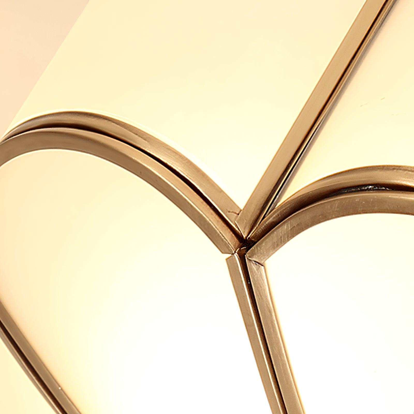 Lustra Ceiling Light Flower Shape Glass Brass - Letslighting