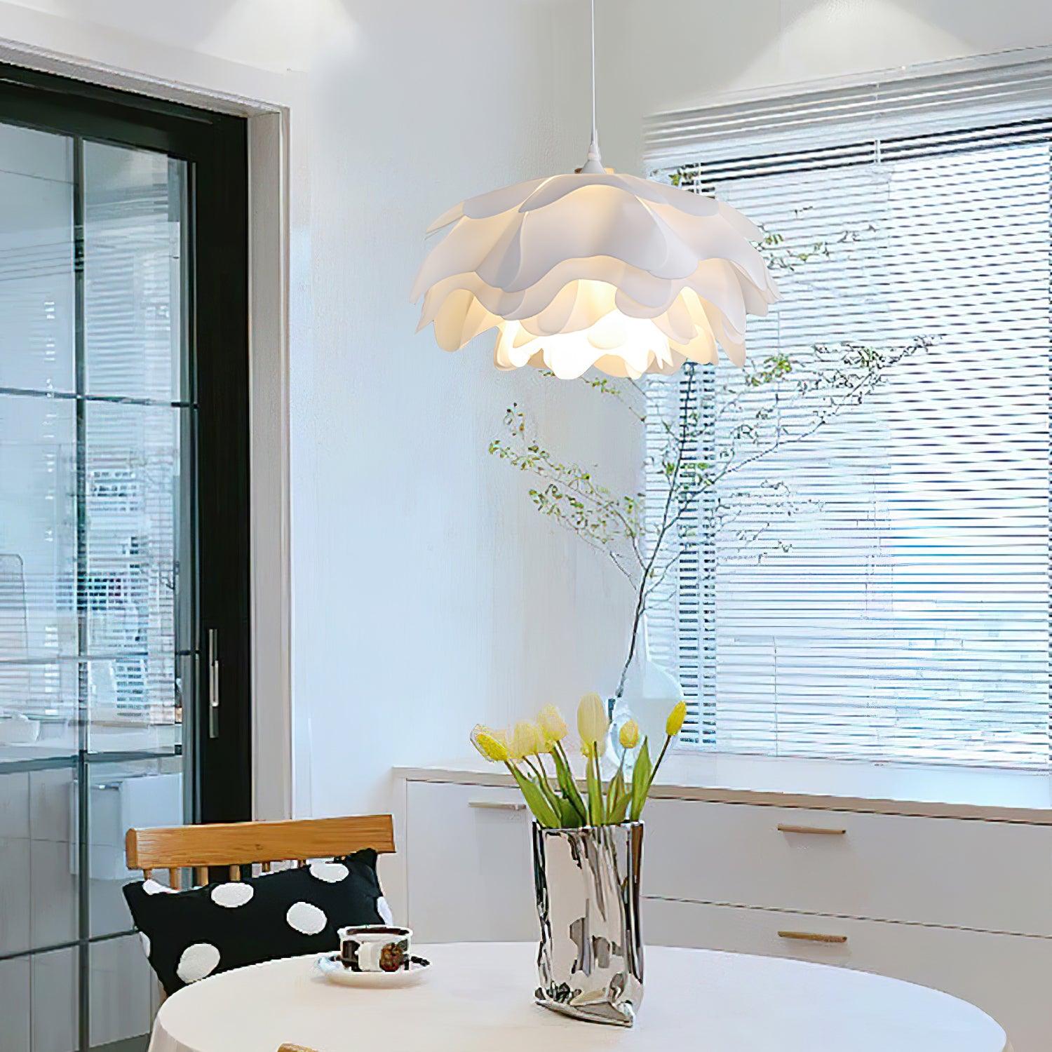 Bella White Flower Shaped Pendant Light - Letslighting