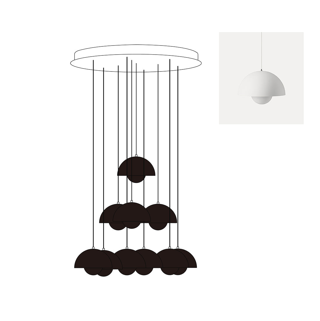 Flowerpot Chandelier - Letslighting