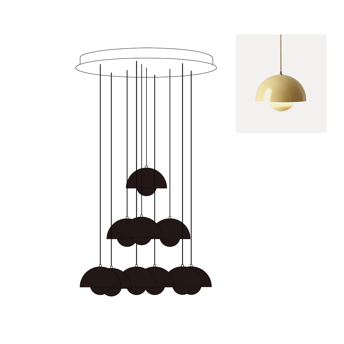 Flowerpot Chandelier - Letslighting