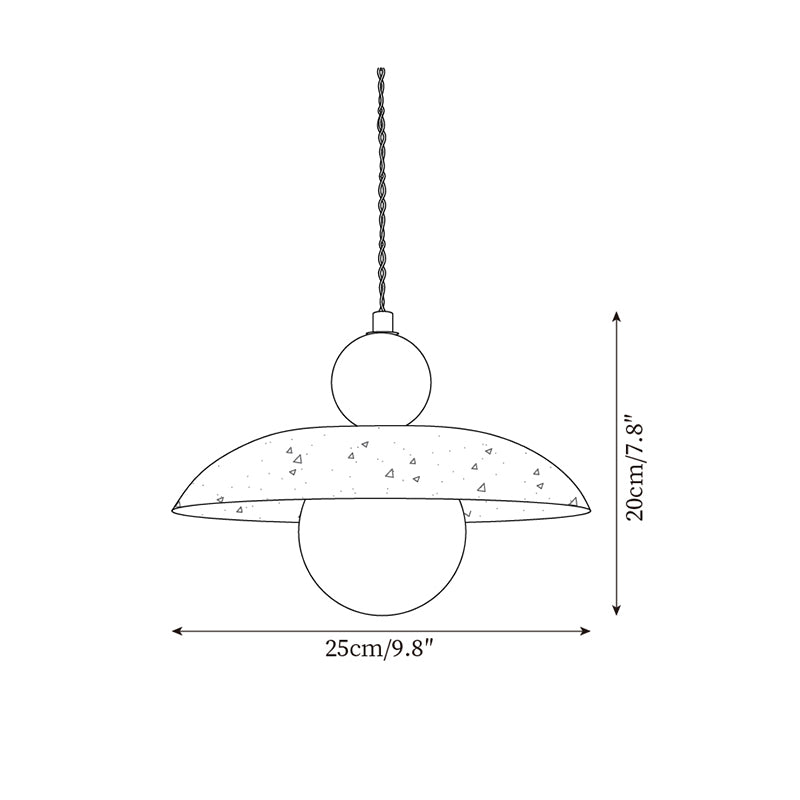 Jojo Pendant Lamp Dome Travertine - Letslighting