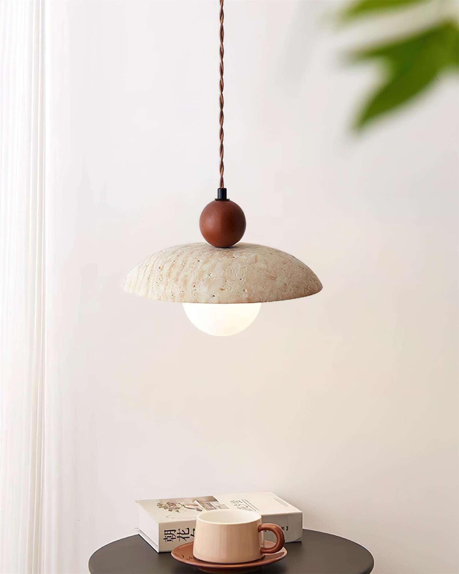 Jojo Pendant Lamp Dome Travertine - Letslighting