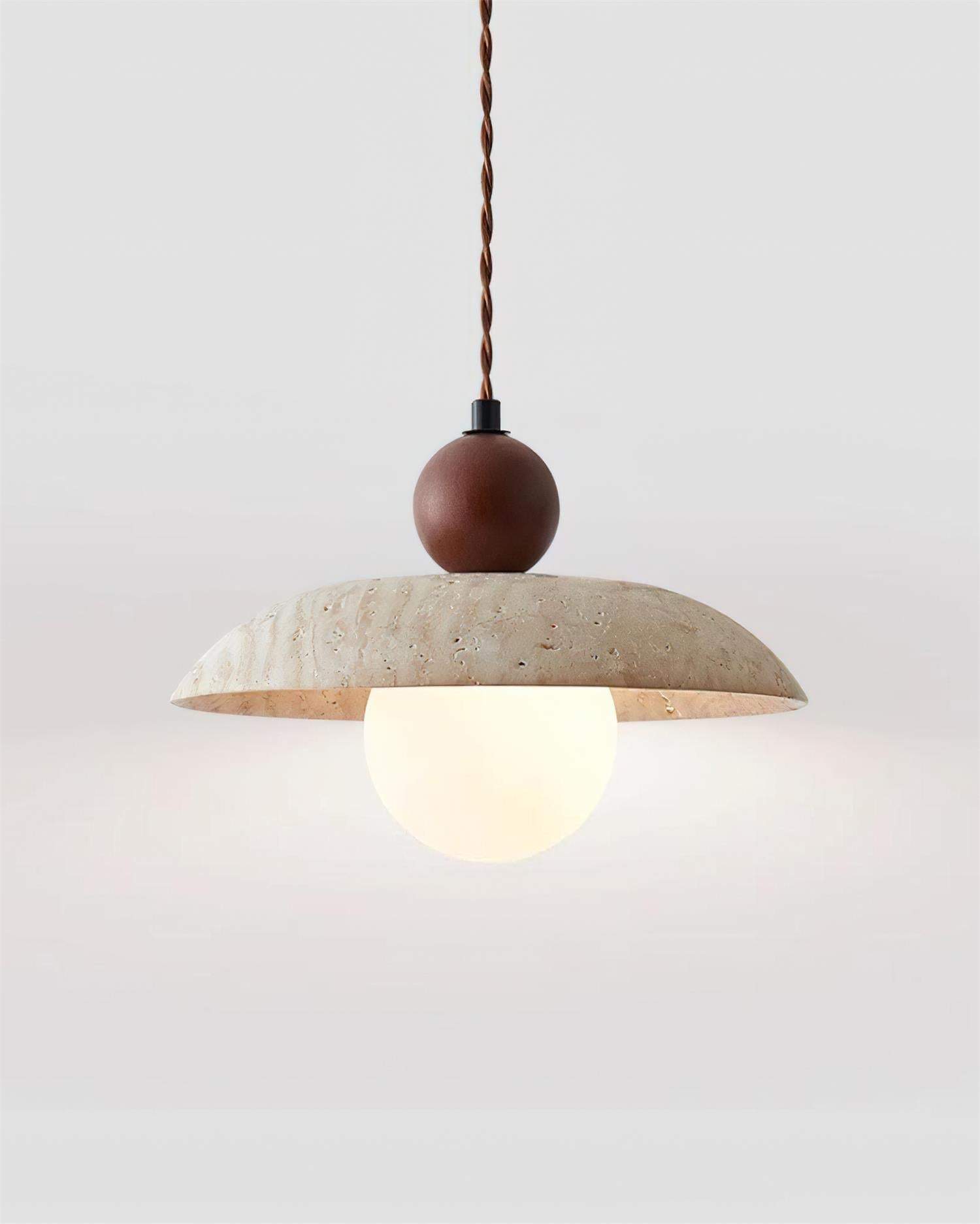 Jojo Pendant Lamp Dome Travertine - Letslighting