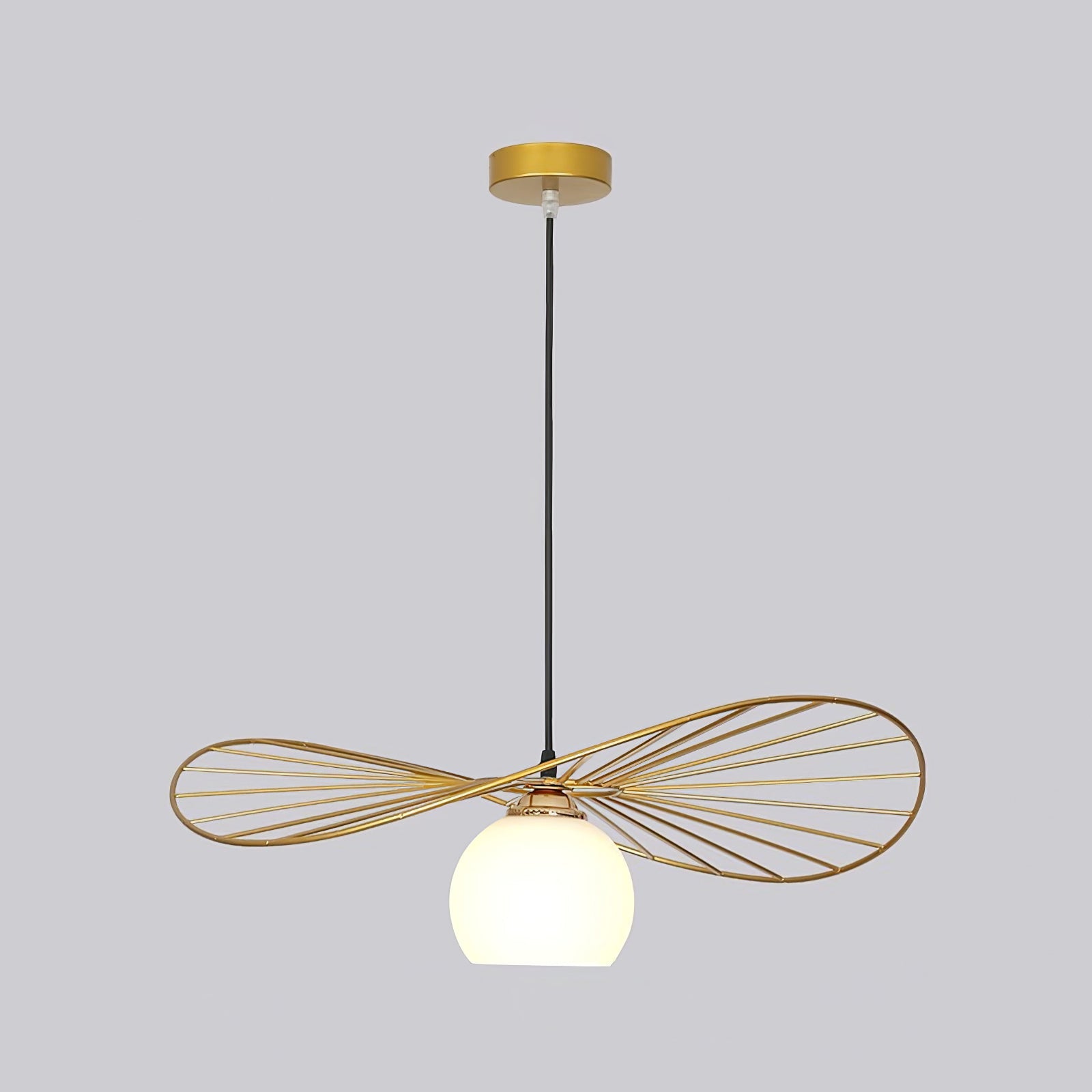 Fluora Hat Pendant Lamp Wire Sculptural - Letslighting
