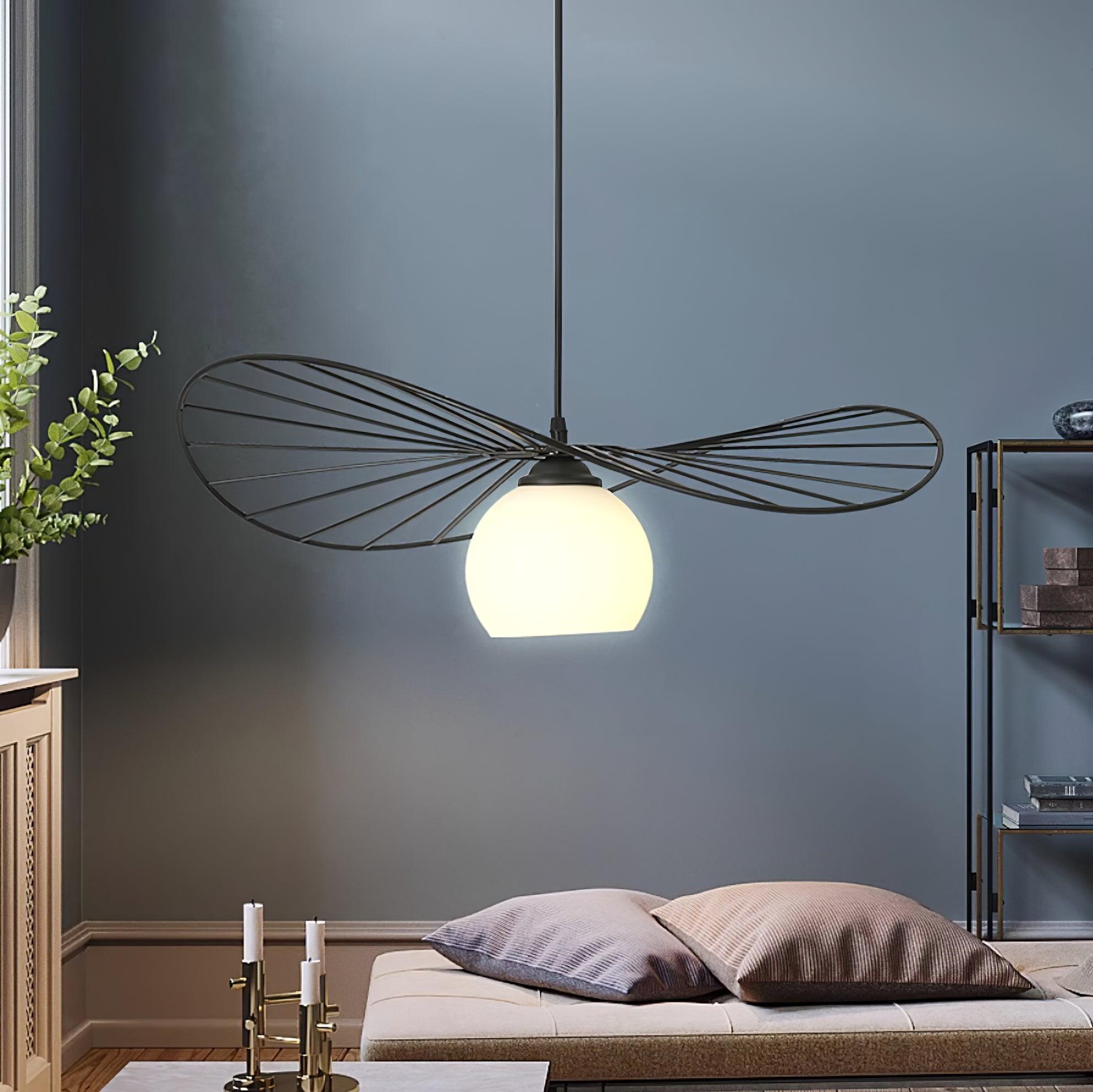 Fluora Hat Pendant Lamp Wire Sculptural - Letslighting
