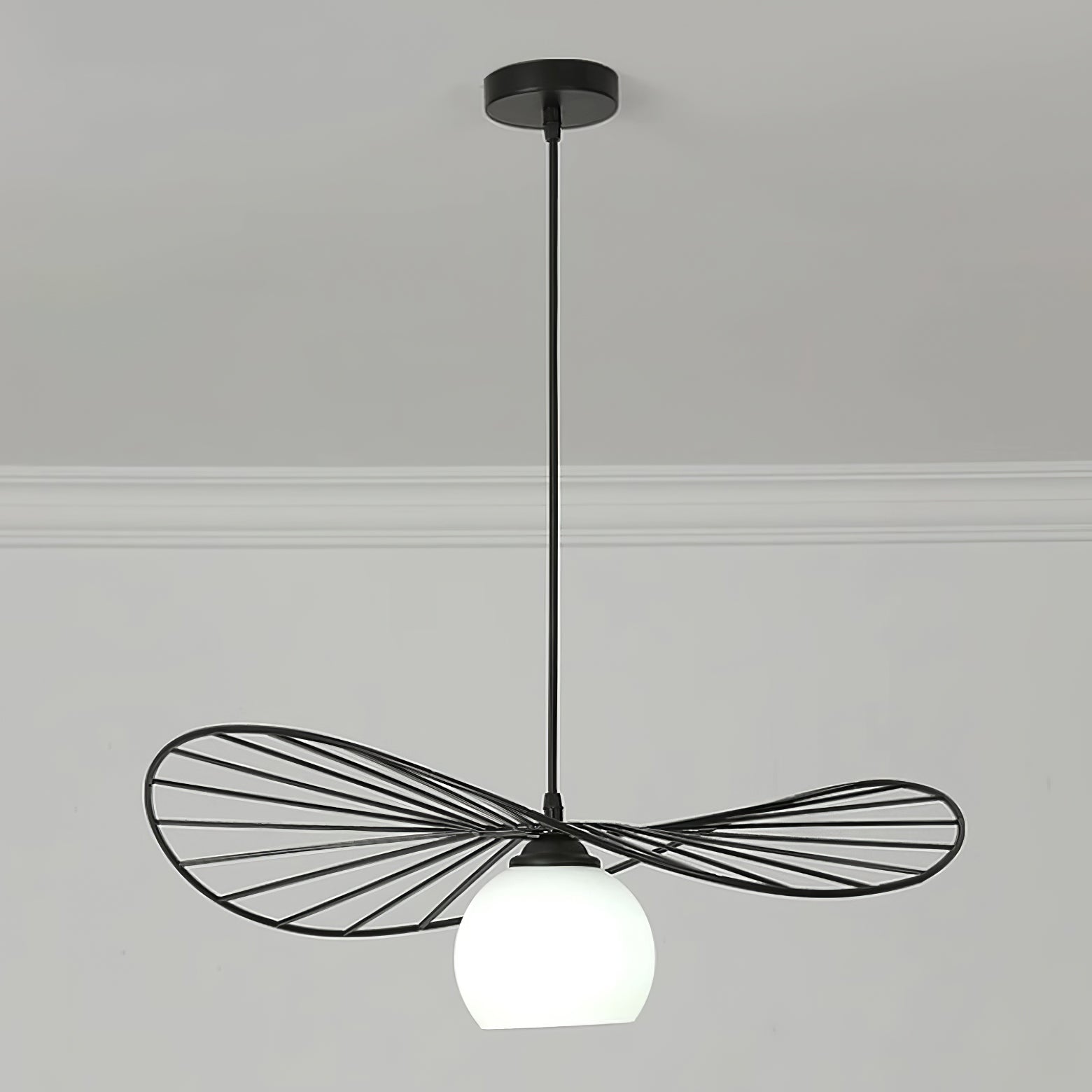 Fluora Hat Pendant Lamp Wire Sculptural - Letslighting