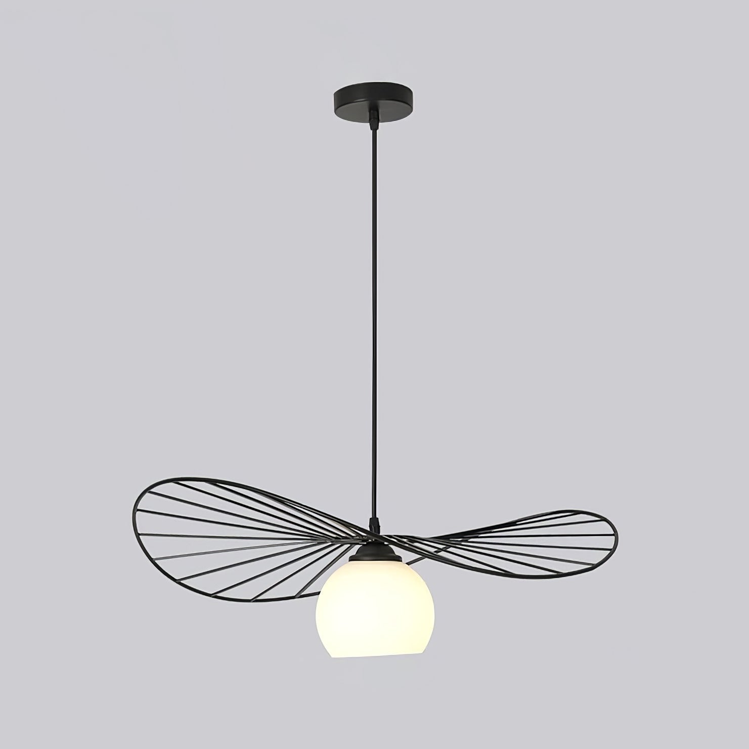 Fluora Hat Pendant Lamp Wire Sculptural - Letslighting