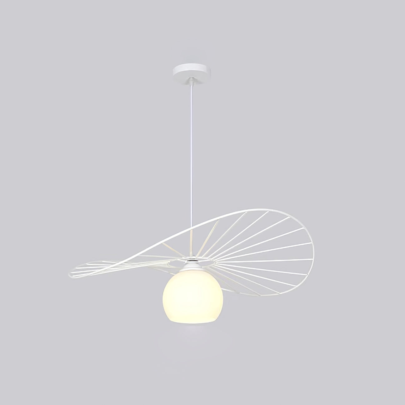 Fluora Hat Pendant Lamp Wire Sculptural - Letslighting