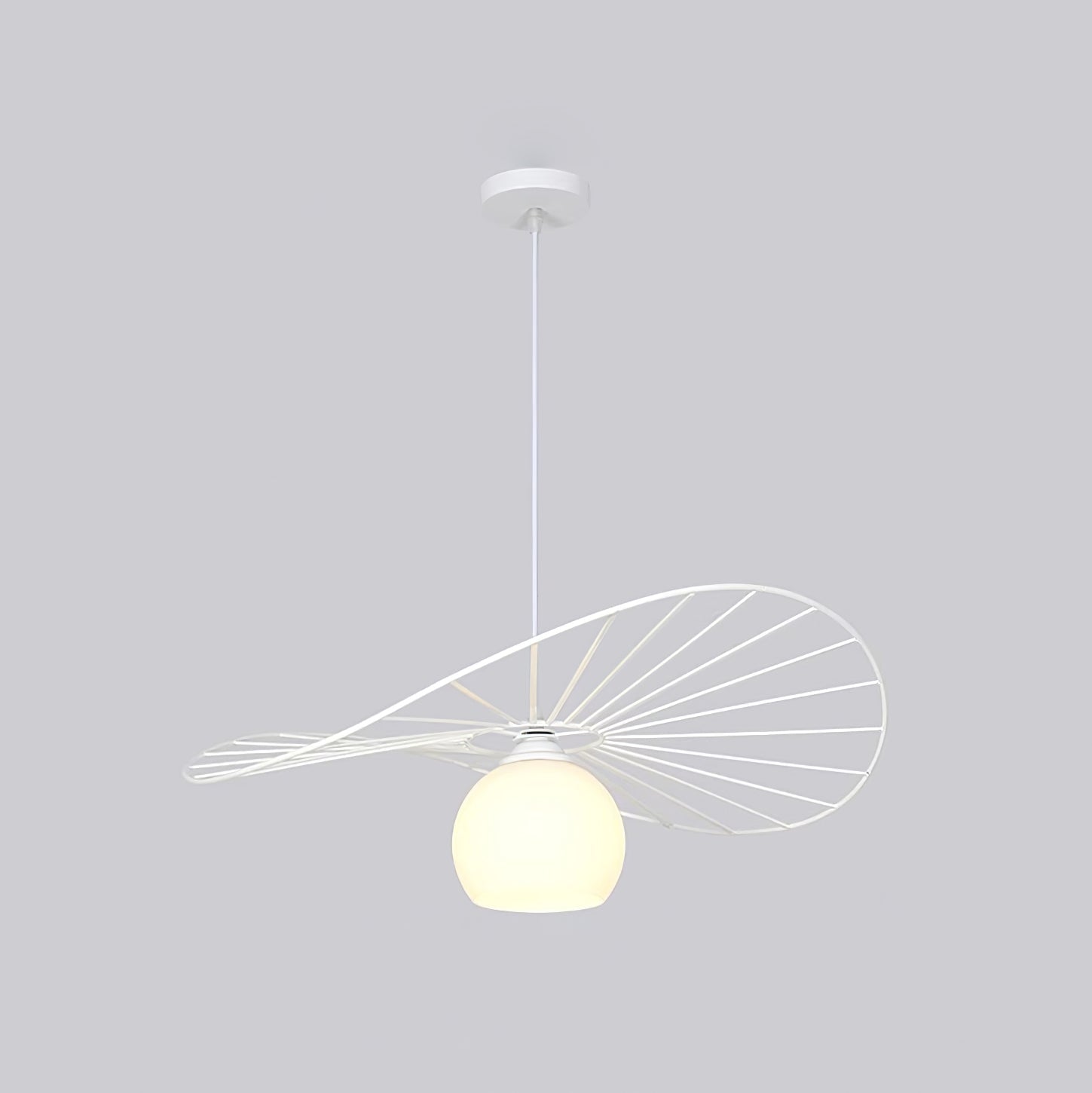Fluora Hat Pendant Lamp Wire Sculptural - Letslighting