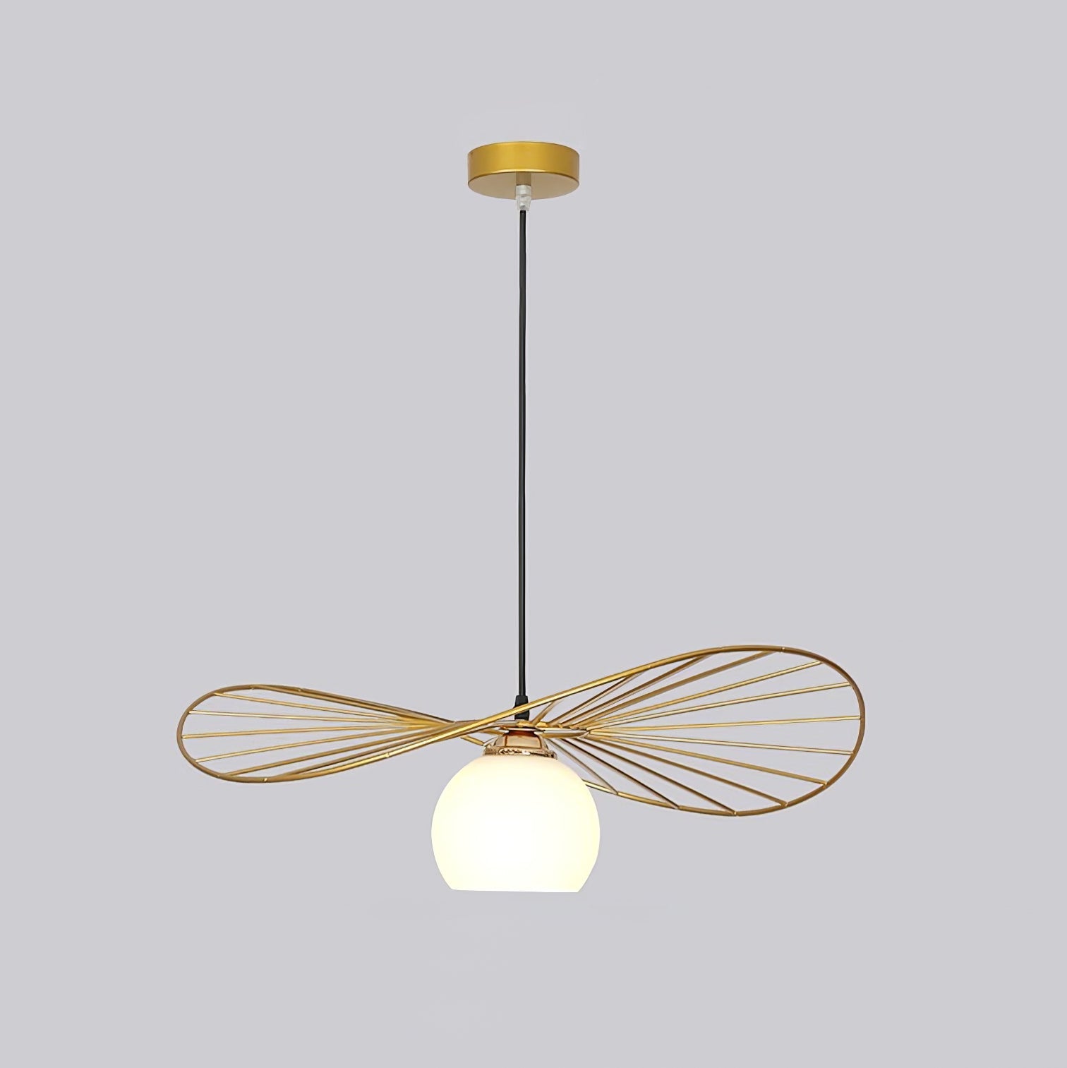 Fluora Hat Pendant Lamp Wire Sculptural - Letslighting