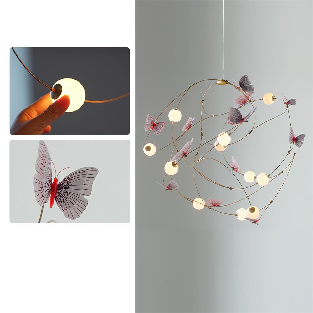 Flutterveil Chandelier Butterfly Dreamy - Letslighting