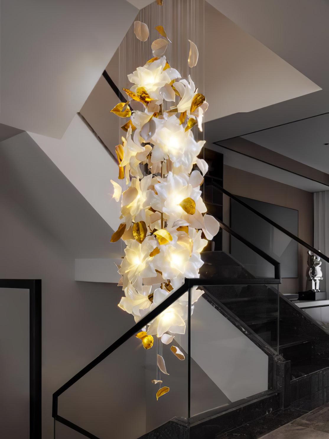 Araeos Flying Flowers Fluttering Brass Chandelier - Letslighting