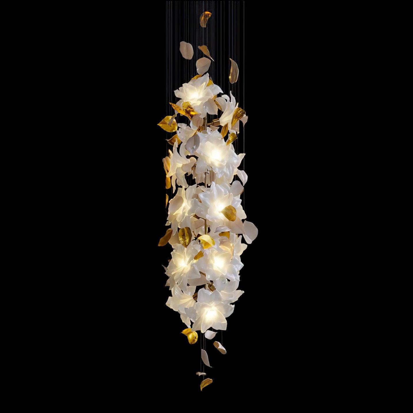 Araeos Flying Flowers Fluttering Brass Chandelier - Letslighting