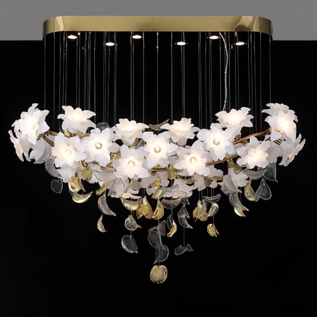 Araeos Flying Flowers Fluttering Brass Chandelier - Letslighting
