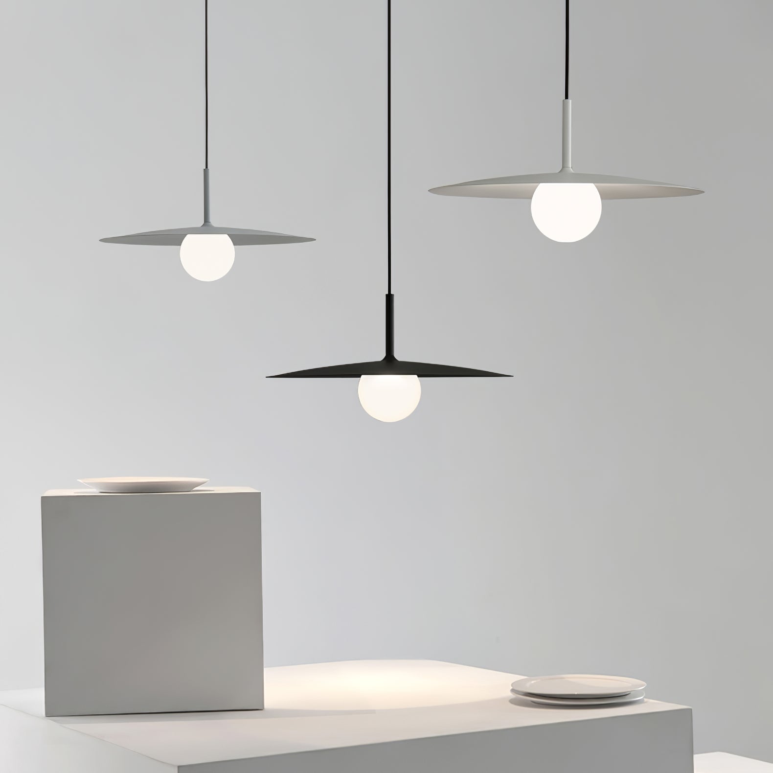 Lustra Pendant Lamp Plate Shade for Living Room - Letslighting