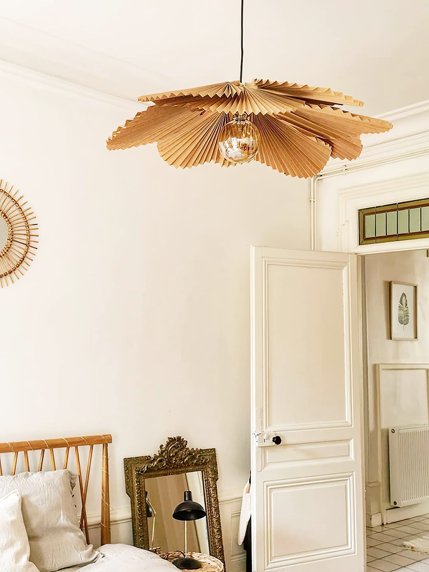 Lustra Pendant Lamp Lotus Leaf Folded Paper Floral - Letslighting