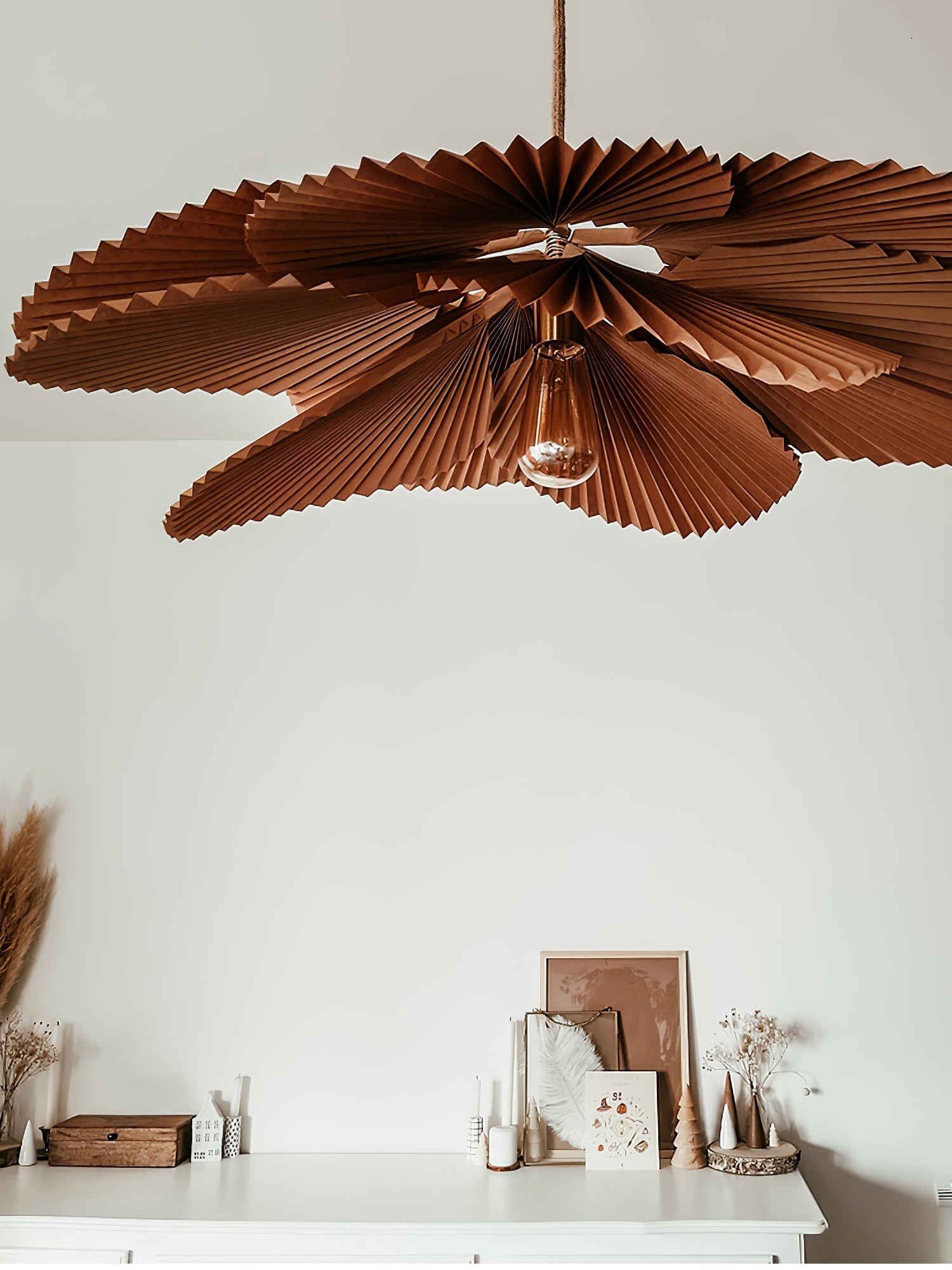 Lustra Pendant Lamp Lotus Leaf Folded Paper Floral - Letslighting