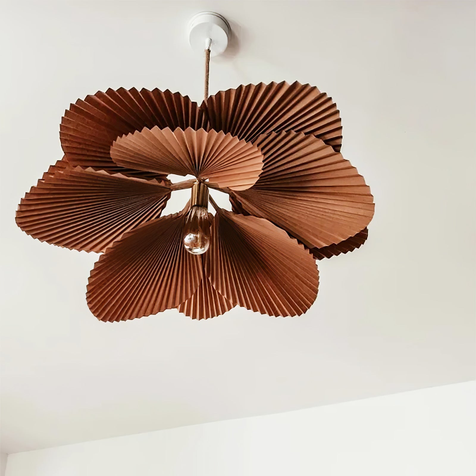 Ritta Folded Leaf Lotus Livingroom Pendant Lamp Paper