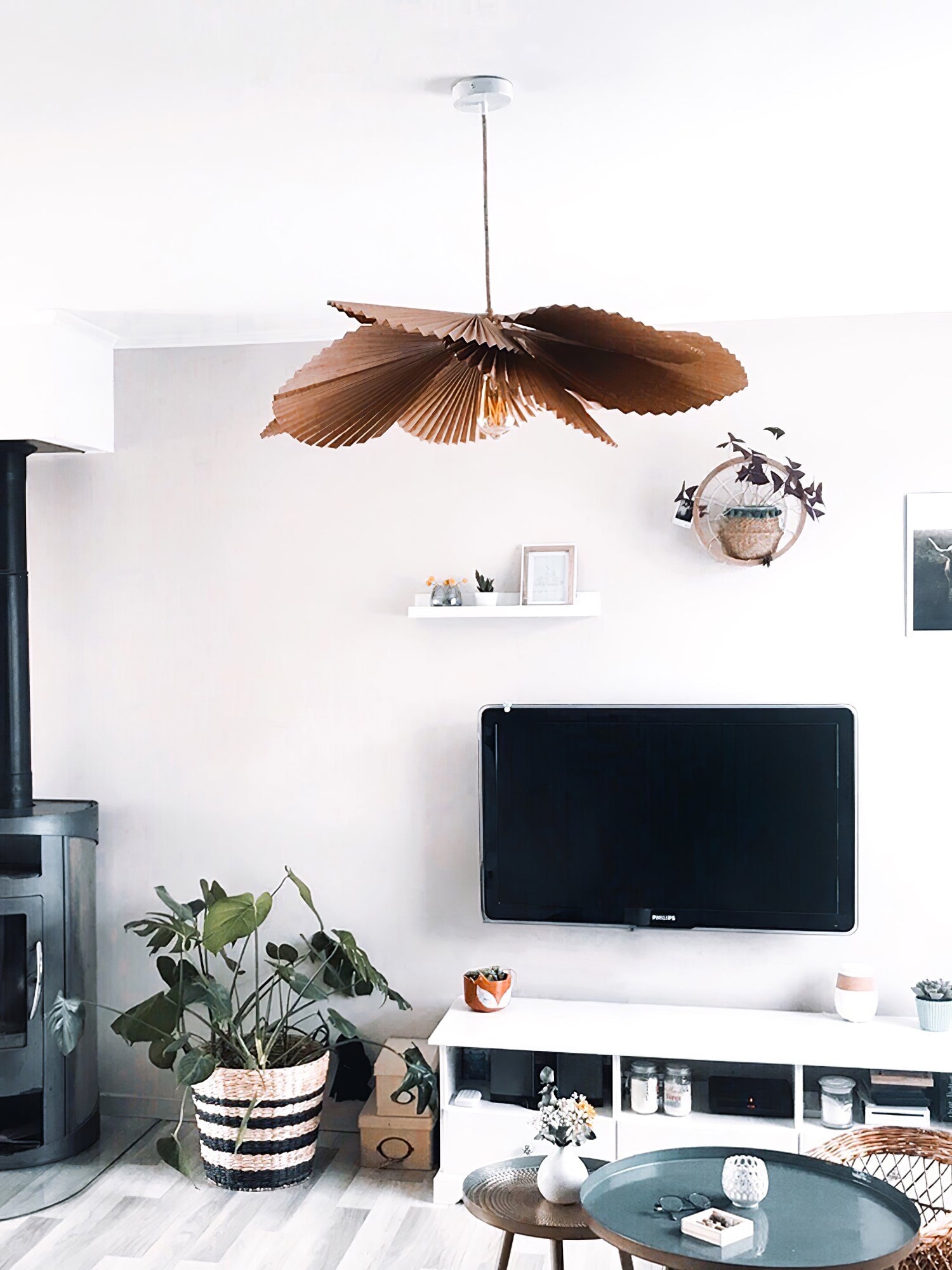 Lustra Pendant Lamp Lotus Leaf Folded Paper Floral - Letslighting