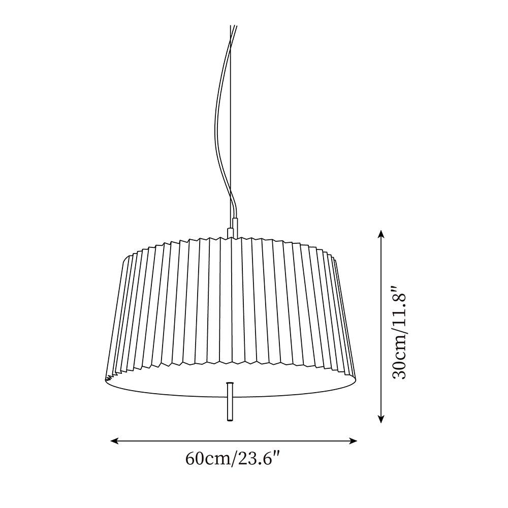 Folie Pendant Lamp Pleated Minimalist Serene - Letslighting