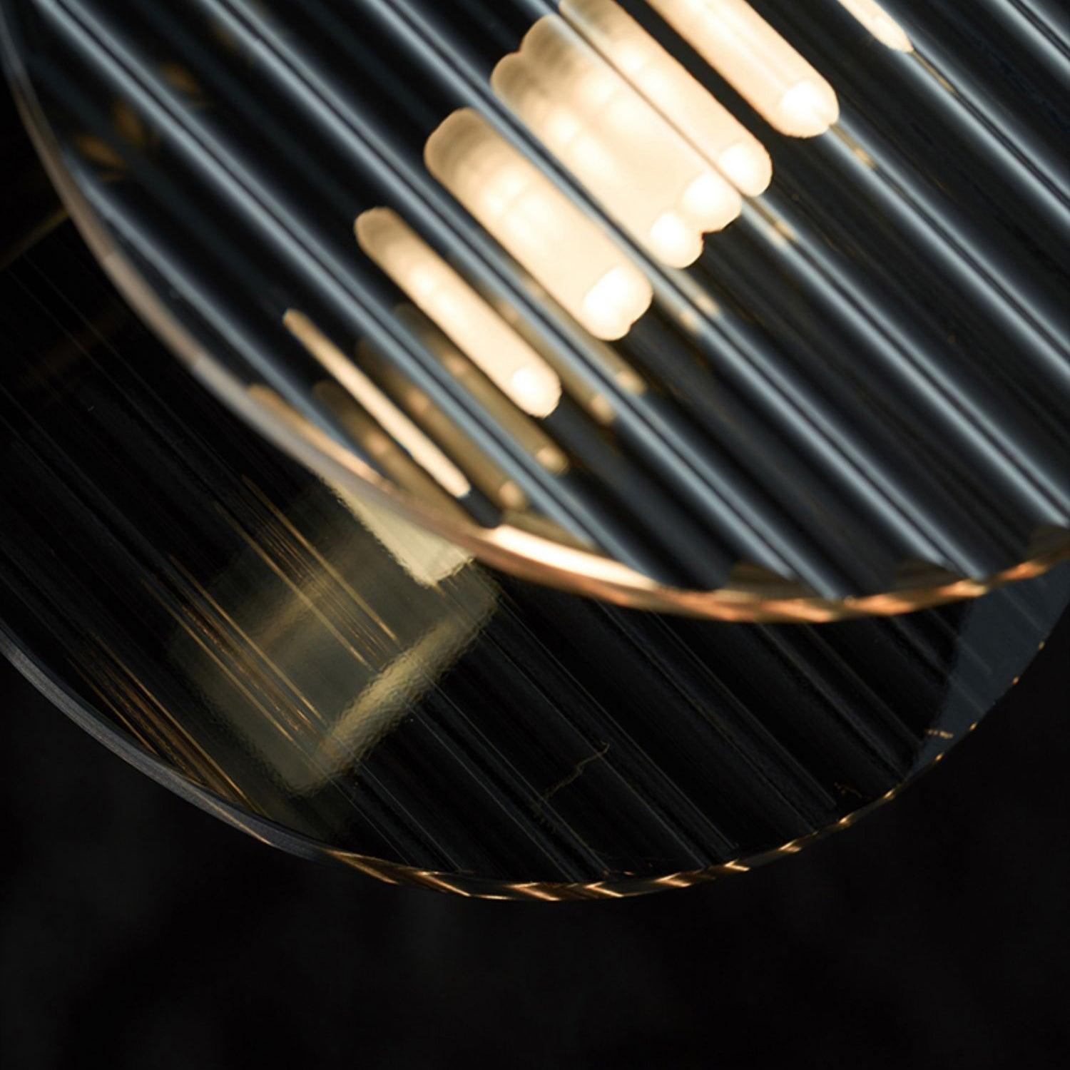 Lustra Chandelier Smoked Glass and Black - Letslighting