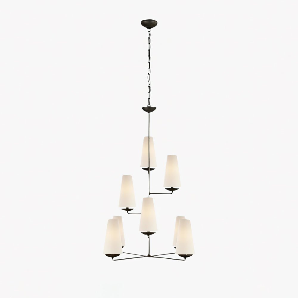 Lustra Chandelier Vertical Copper Linen - Letslighting