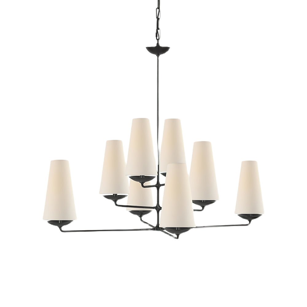 Lustra Chandelier Vertical Copper Linen - Letslighting