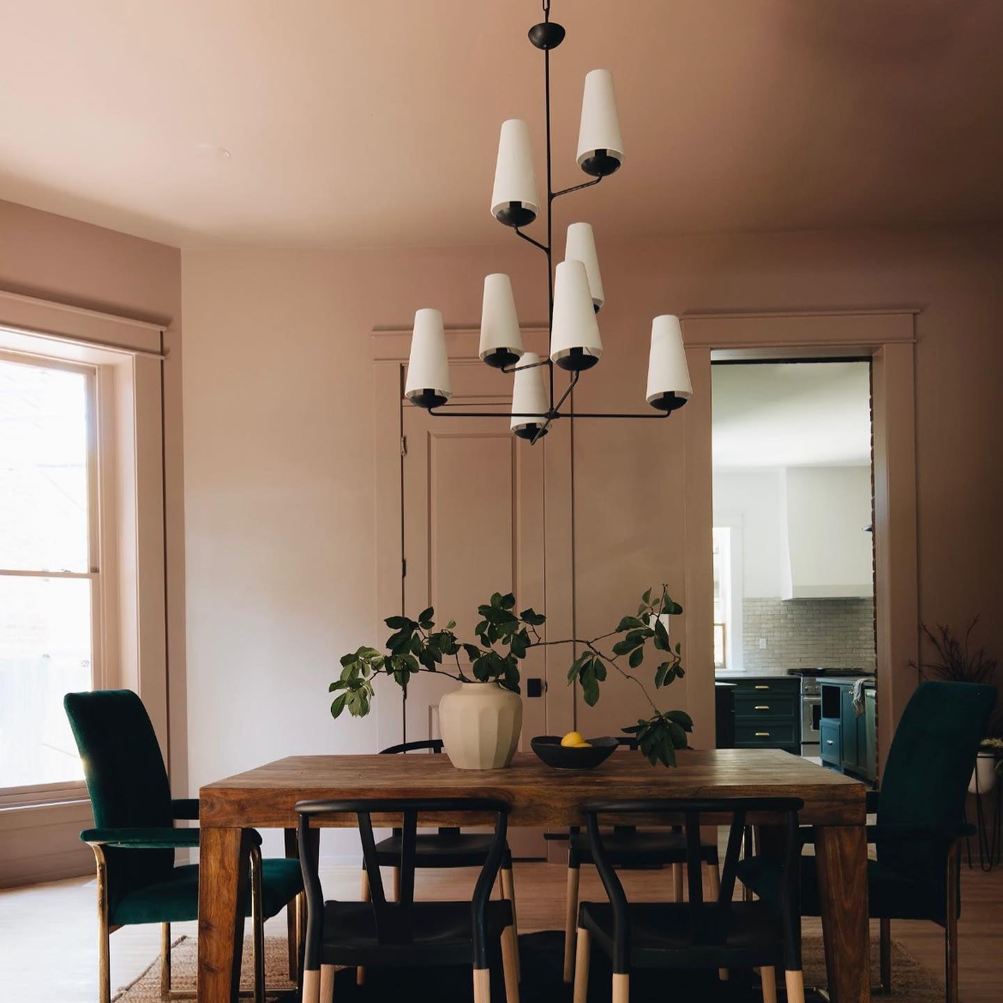 Lustra Chandelier Vertical Copper Linen - Letslighting