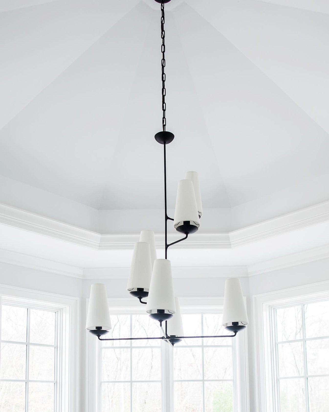 Lustra Chandelier Vertical Copper Linen - Letslighting